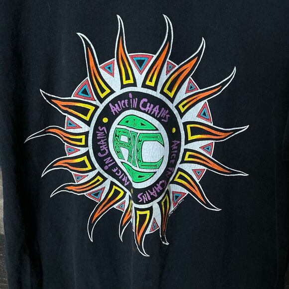 Vintage 90s 1992 Alice In Chains Single Stitch T Shirt XL - Picture 2 of 5